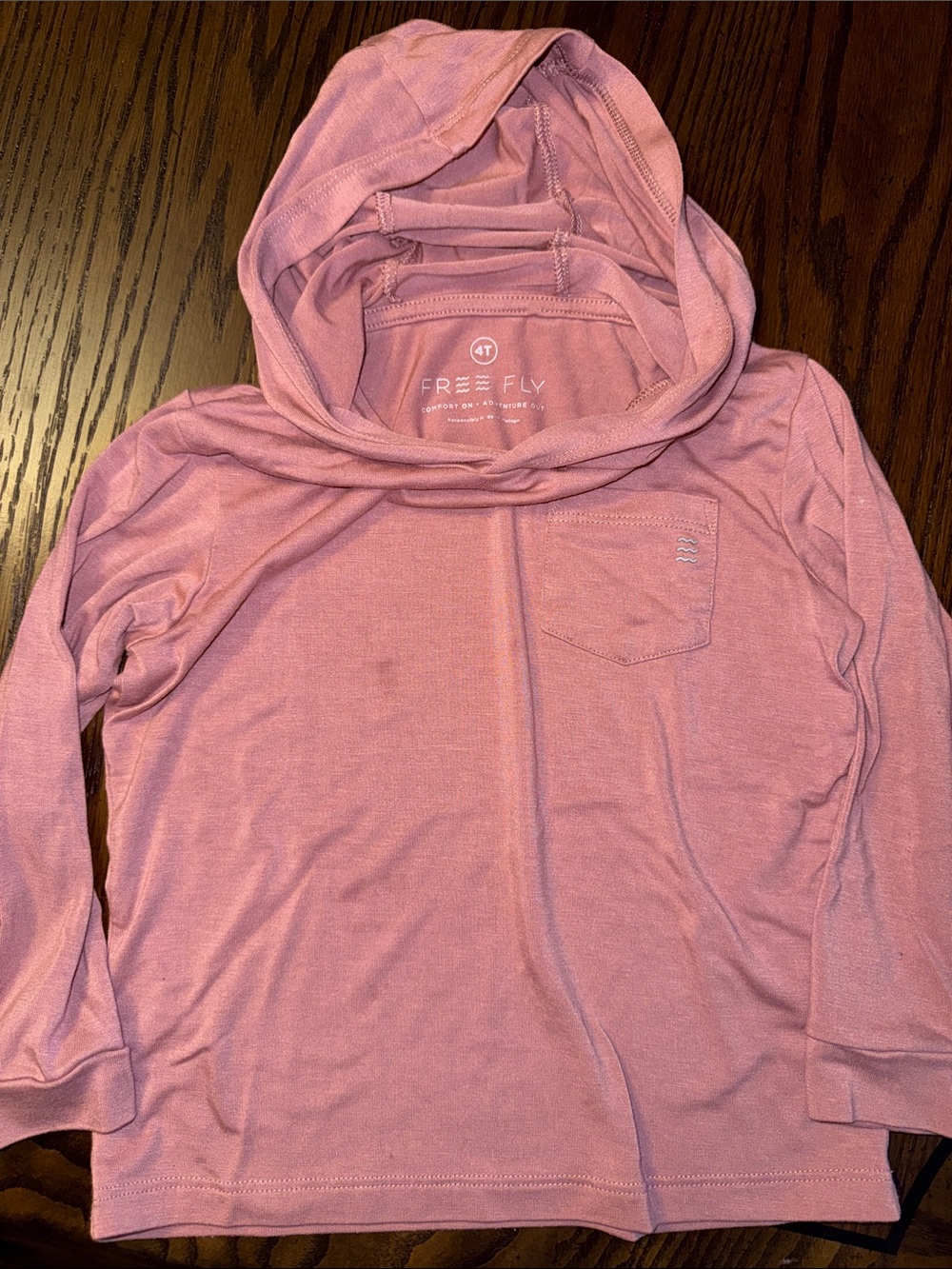 Kids Free Fly Lightweight Light Red Hoodie Top 4T